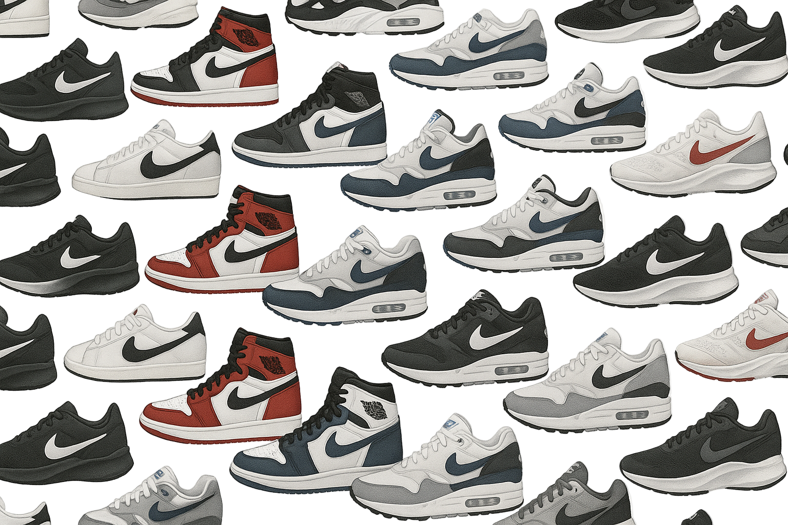 nike sneaker pattern repeated