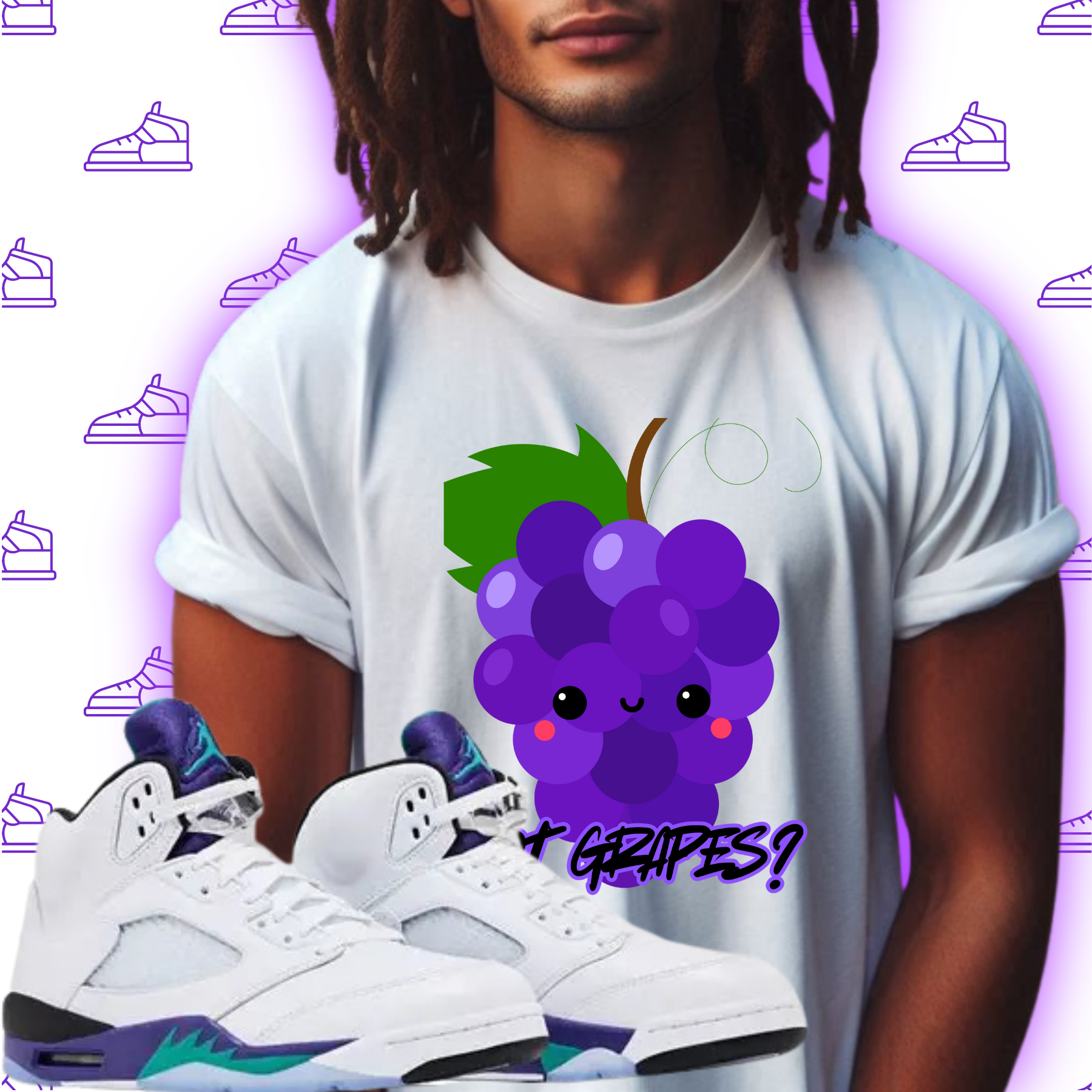 "Got Grapes" Unisex T-Shirt Matches Jordan 5 Grape 2025